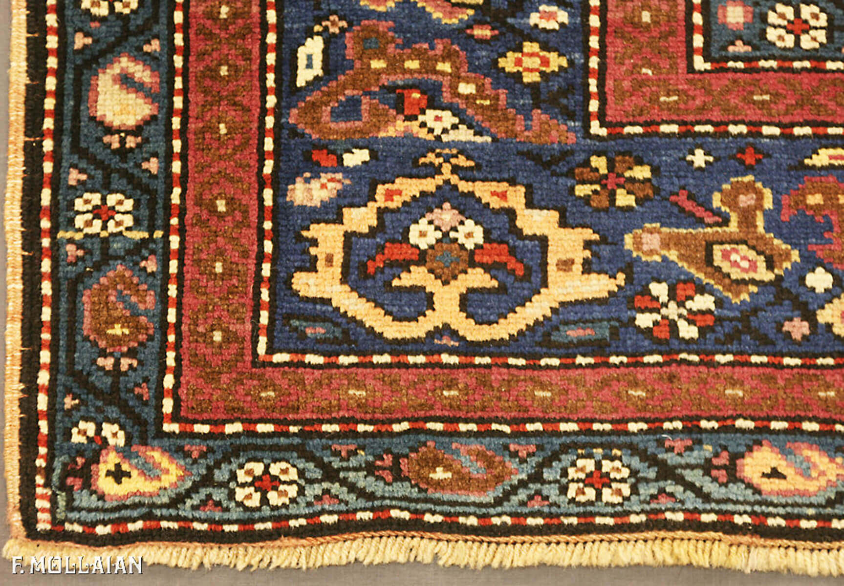 Tapis Caucasien Antique Karabakh (Qarabağ) Soie Mixte n°:17728421